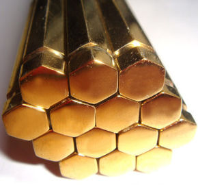 Customized Hexagonal CW614N Brass Rod , High Capacity Brass Hex Bar Stock